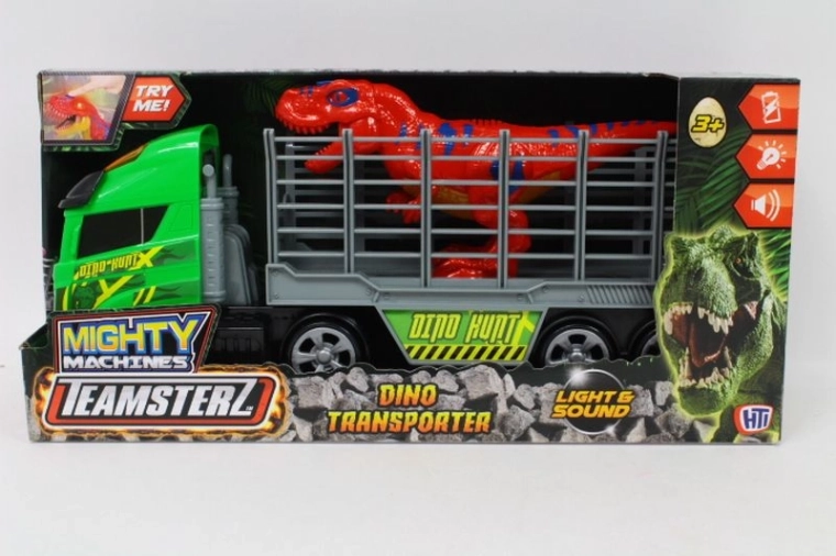 Teamsterz Mighty Machines trasportatore con dinosauro con luci e suoni