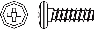 Vite autofilettante con testa a croce 3 × 10 mm per Voltage, Major, Tiger e Hoolk - 1 pezzo