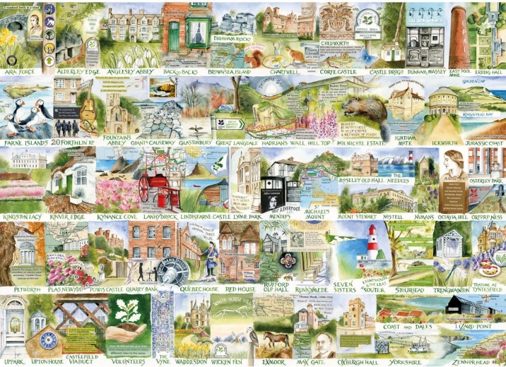 Puzzle Gibsons National Trust: monumenti e paesaggi 1000 pezzi