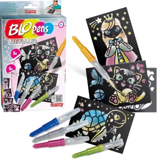 Blopens pennarelli soffia-colore metallizzati, set da 8 pezzi