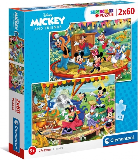 Puzzle 2x60 pezzi - Topolino e amici