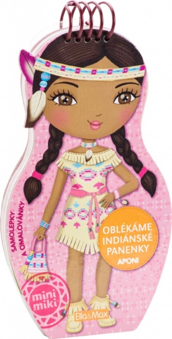 Vestiamo bambole indiane Aponi libri da colorare