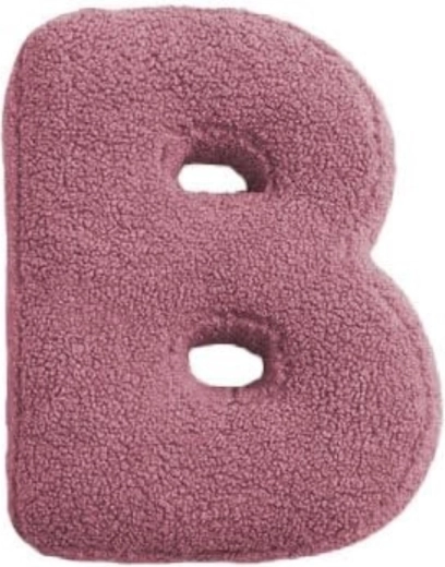 Mealini lettera in peluche B rosa - 1 pezzo