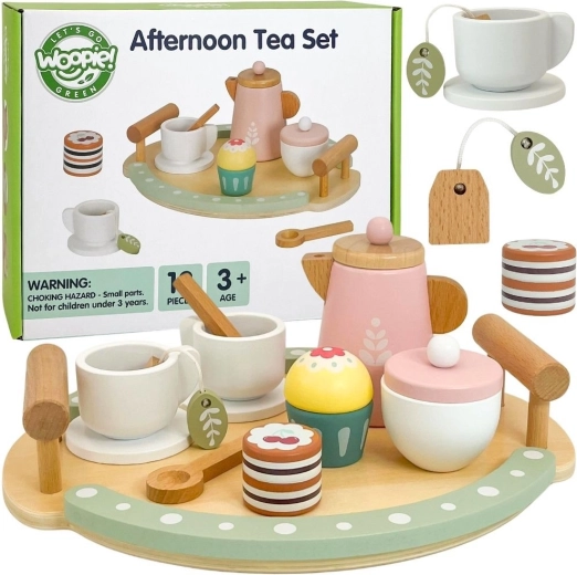 Set da tè e caffè in legno Woopie Green - 12 pezzi