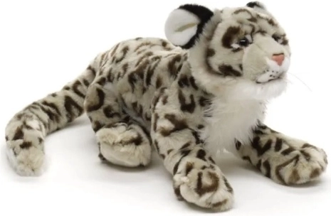 Leopardo delle nevi di peluche 40 cm eco-friendly