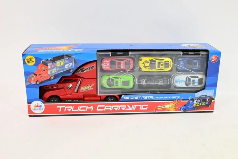 Camion americano – carro attrezzi (bisarca) con macchinine