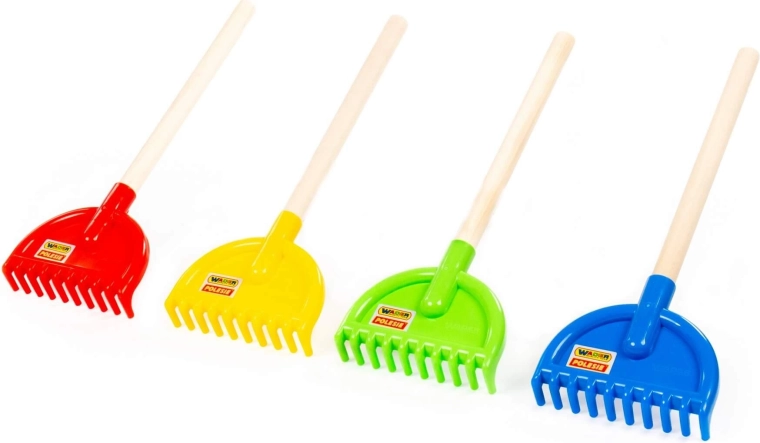 Rastrello per bambini con manico in legno - 1 pezzo