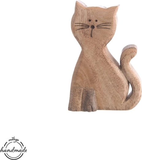 Decorazione in legno gatto Mango micka 15 cm - 1 pezzo
