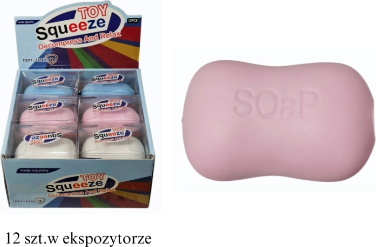 Pallina antistress da schiacciare a forma di saponetta - 1 pezzo