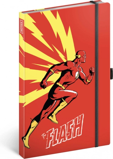 Quaderno a righe THE FLASH con elastico e passante