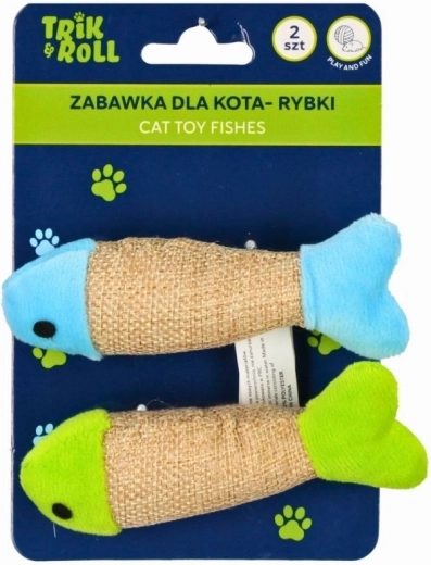 Giocattolo per gatti a forma di pesciolini (2 pezzi)
