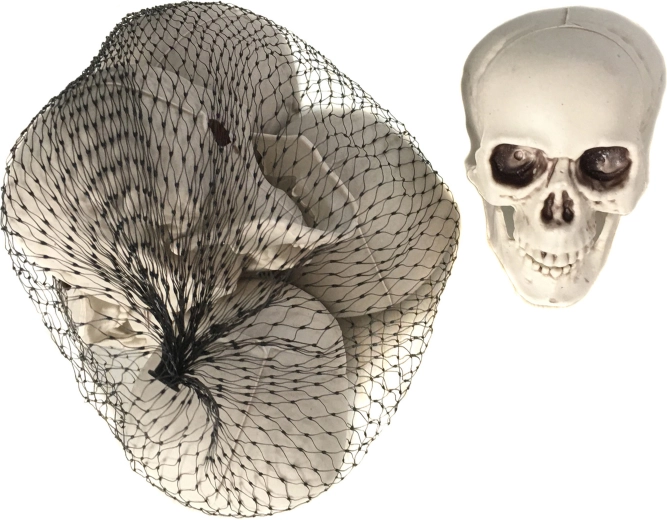 Accessori per feste – teschi nella rete, 6 pezzi