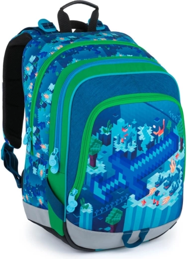 Bagmaster Alfa 21 zaino scolastico a tre scomparti cubetti