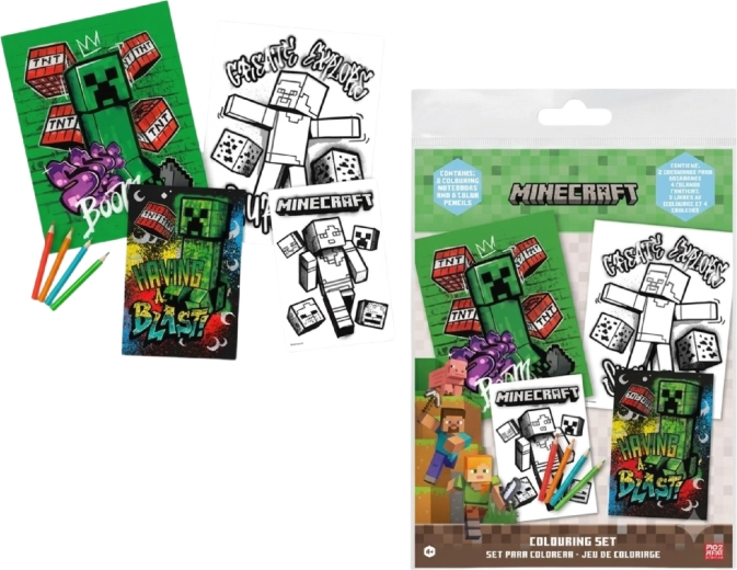 Set creativo da colorare Minecraft