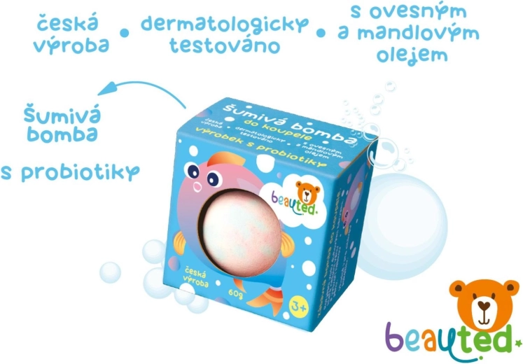 Bomba da bagno frizzante BeauTed con probiotici 60 g