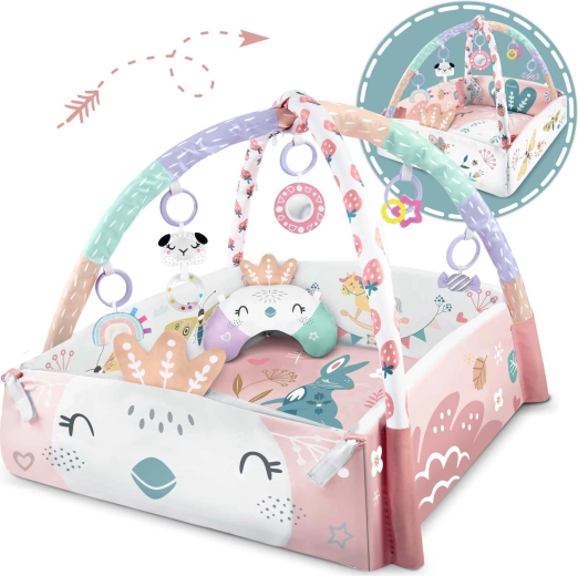 3in1: tappeto aperto, recinto e spazio per tummy time