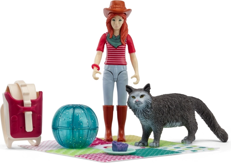 Schleich pocket set Divertimento da picnic con Hannah e gattina