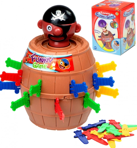 Gioco di abilità Pirata impazzito nel barile 9 × 9 × 12,5 cm
