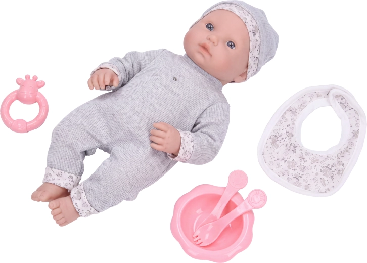 Bebè con set per la pappa 35 cm