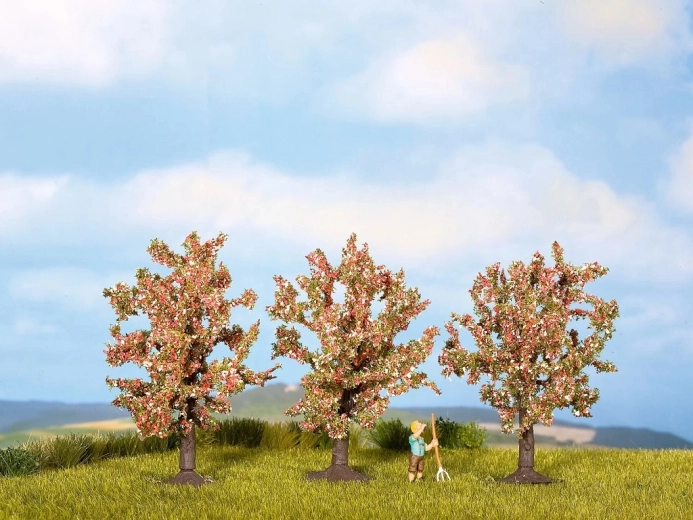 Noch alberi da frutto ancora in fiore rosa, set da 3 pz