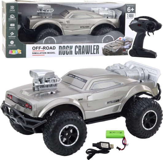 Grande auto RC fuoristrada 1:8, argento