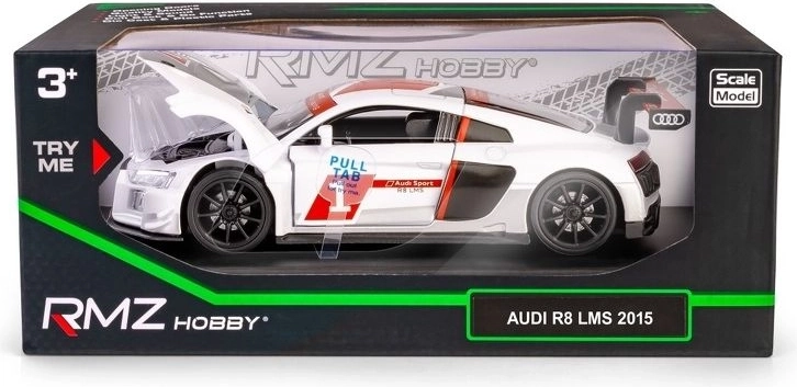 RMZ Hobby Audi R8 2015 modello bianco 1:32