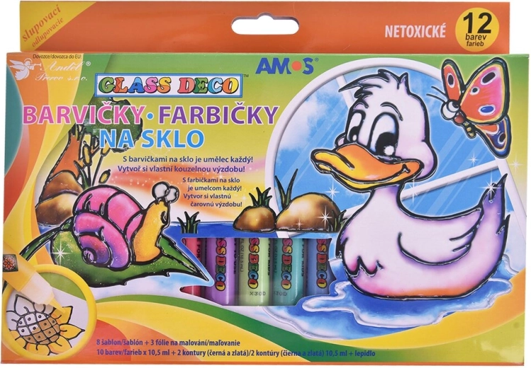 Colori per vetro, set da 12 pz (10,5 ml)