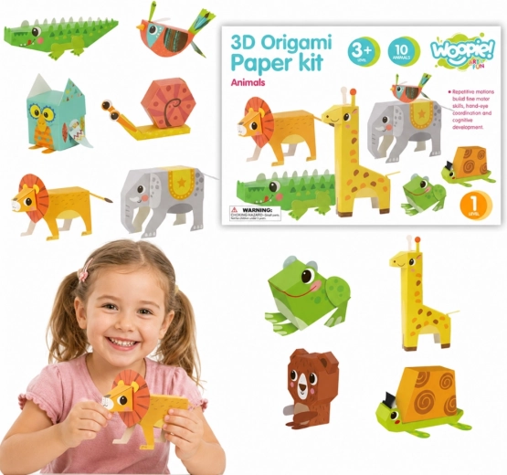 Set creativo WOOPIE ART&FUN origami 3D animali – 10 animali