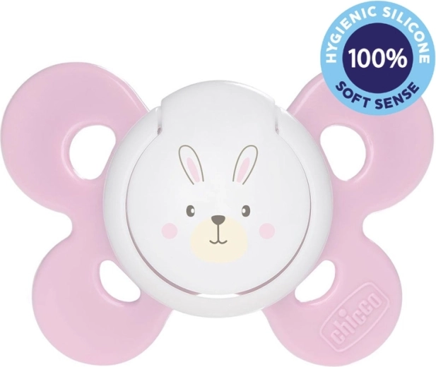 Chicco succhietto Physio Comfort in silicone 2–6 mesi, bambina – con coniglietto