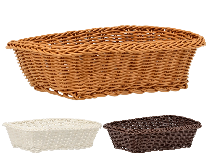 Cestino rettangolare in plastica 27 × 20 × 8 cm