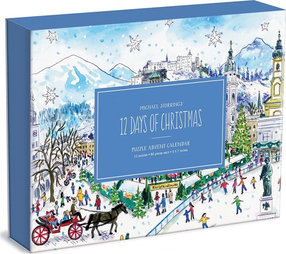 Calendario dell’Avvento puzzle 12 giorni di Natale 12×80 pezzi GALISON