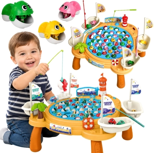 Gioco interattivo magnetico di pesca Woopie con nave pirata
