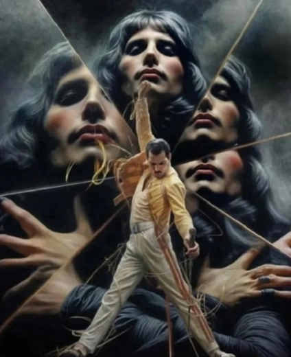 Norimpex pittura con diamanti Freddie Mercury 30 × 40 cm