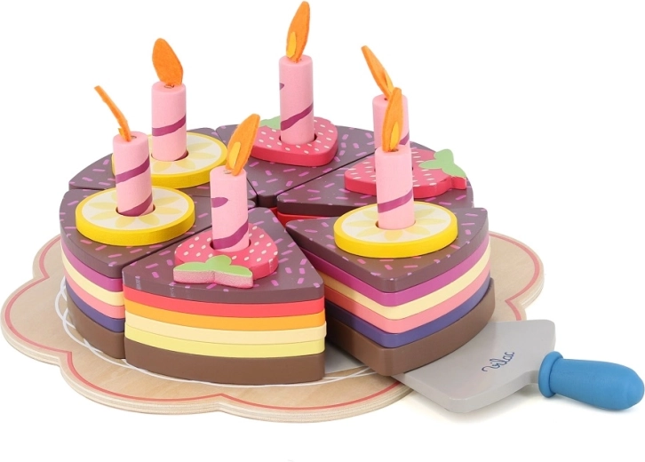 Vilac grande torta di compleanno in legno per bambini (56 pezzi)