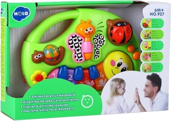 Hola SmilyPlay tastiera musicale per bambini con faccia sorridente