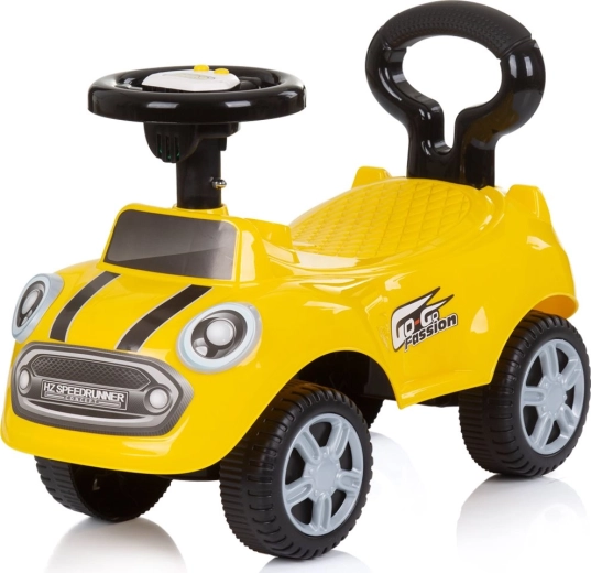 Chipolino cavalcabile auto con melodie Go-Go – Giallo