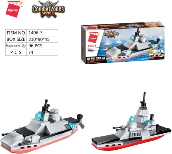 Portaerei Qman Nave classe Sea Wolf SSN 2v1