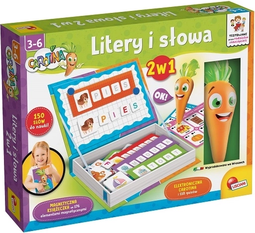 Lisciani Carotina lettere e parole 2 in 1