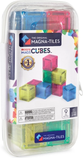 MAGNA-TILES costruzioni magnetiche microMAGS set da viaggio cubi - 9 pezzi