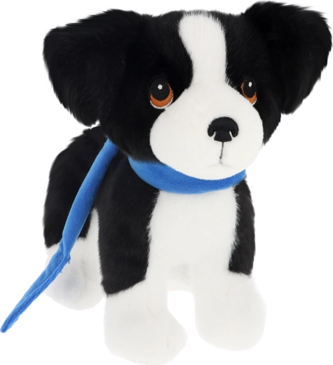 Keeleco cucciolo di border collie in peluche al guinzaglio 23 cm