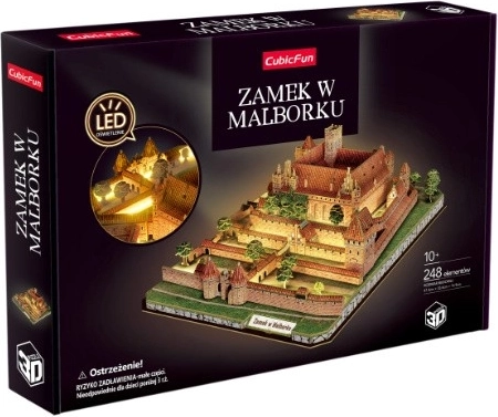 Puzzle 3D CubicFun castello di Malbork con illuminazione LED - 1 pezzo