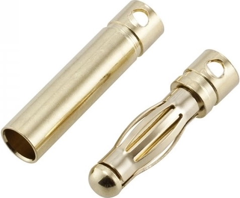 Connettori a banana dorati 4 mm (lunghi) - 1 pezzo