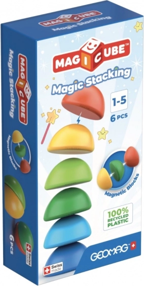 Geomag Magicube Stacking – semisfere magnetiche, 6 pezzi