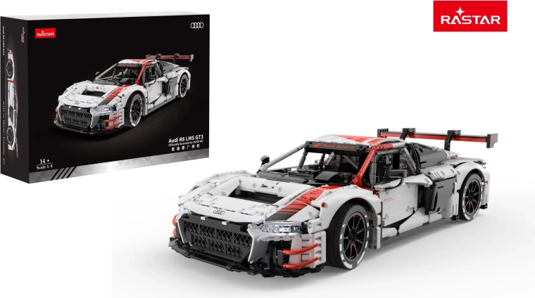 Kit di montaggio del modello di auto RASTAR Audi R8 LMS GT3 1:8 bianca