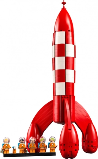 Design iconico del razzo dai fumetti di Tintin