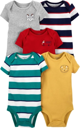 Body per neonato Carter’s in cotone a manica corta Stripe per bambino, 5 pz, taglia 56