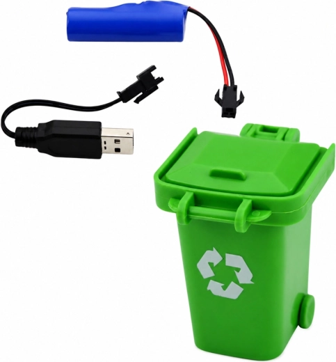 Ricarica USB e cestino per i rifiuti nella confezione