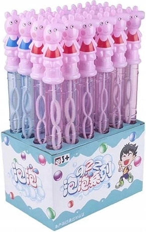 Bolle di sapone per bambini con motivo maialino – 24 pz in espositore