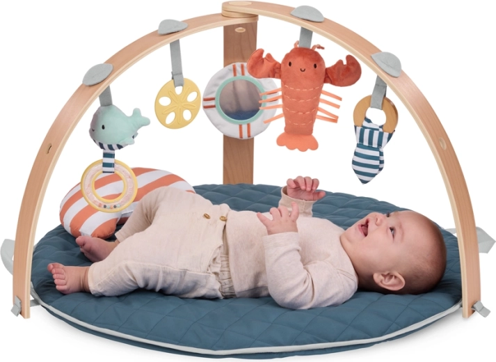 Arco in legno ripiegabile e 5 giochi per la stimolazione sensoriale