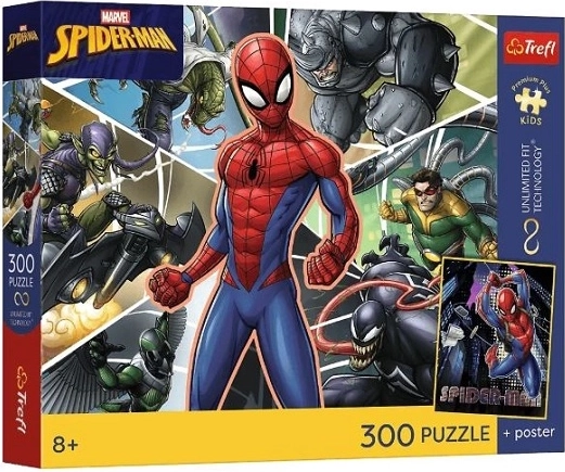 Puzzle per bambini Premium Plus Kids Spider-Man Eroe nascosto 300 pezzi